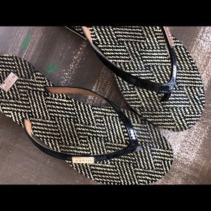 Aerin Black Patent Gabe Sandals Size 7M